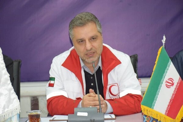 پوشش امدادی مراسم تشییع پیکر ۲۵۰ شهید گمنام توسط هلال‌احمر